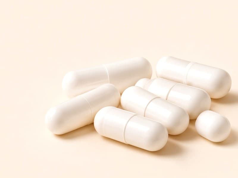 White magnesium bisglycinate capsules